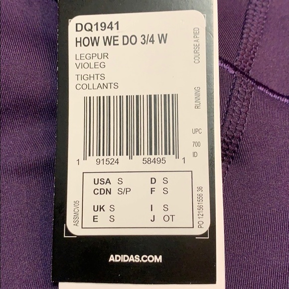 SALE!! Adidas How We Do 3/4 Run leggings NWT - Picture 7 of 13